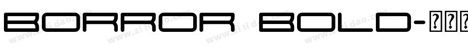 Borror Bold字体转换